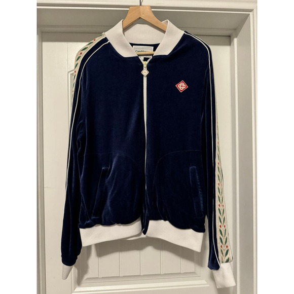 EUC Casablanca Laurel Velour Velvet Tracksuit Top - Picture 1 of 11